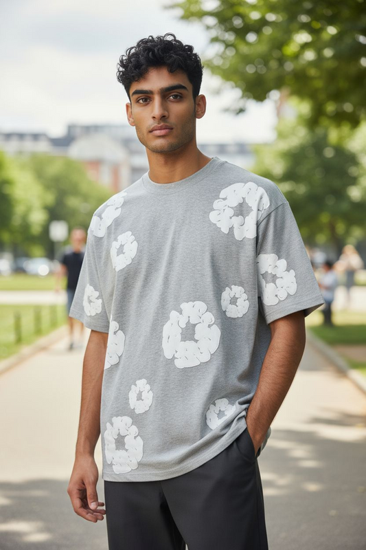 UNIKS WREATH FLOWER CREW T-SHIRT